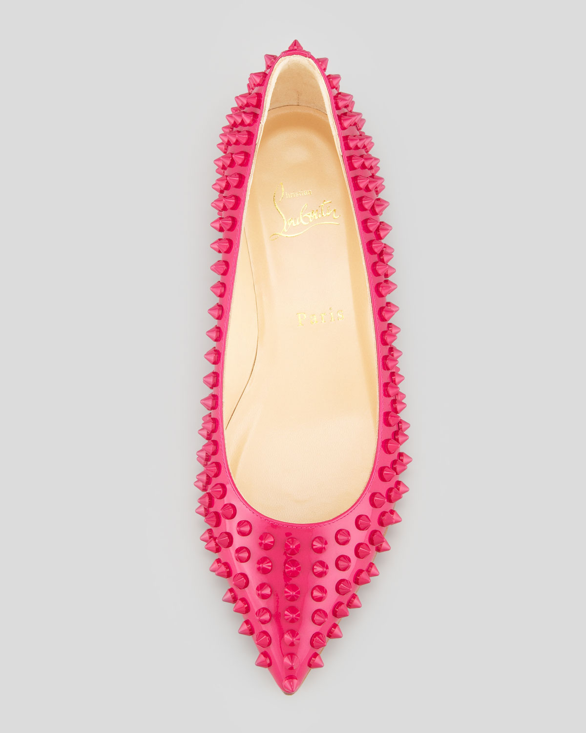 Artesur ? christian louboutin Pigalle Spikes flats Coral red