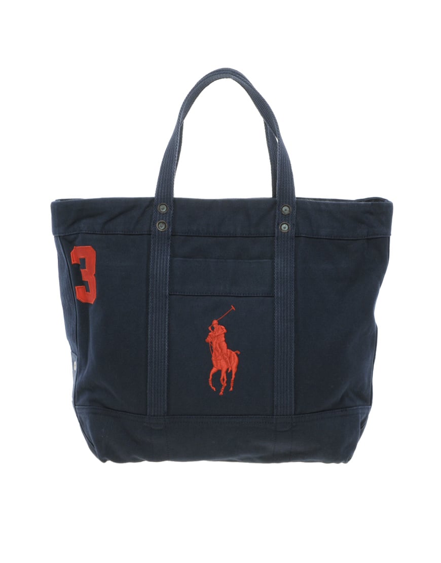 ralph lauren blue tote bag