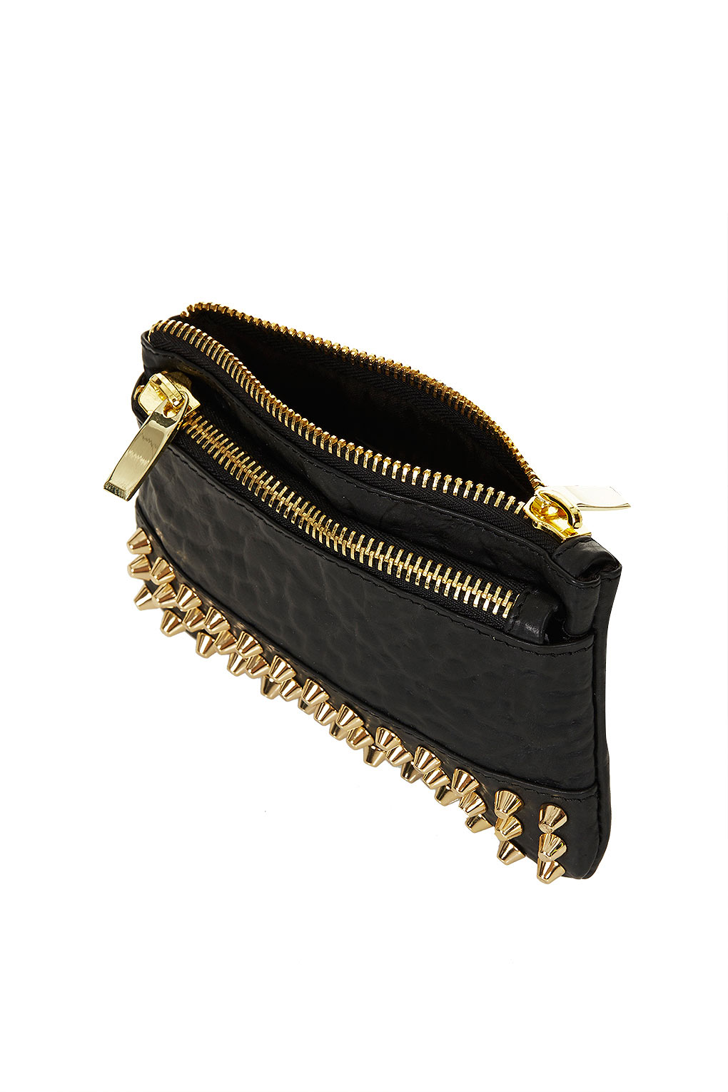 Merino Dome Stud Purse in Black Lyst