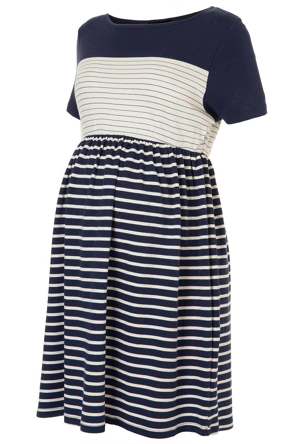 Maternity Stripe Skater Dress in Blue Lyst