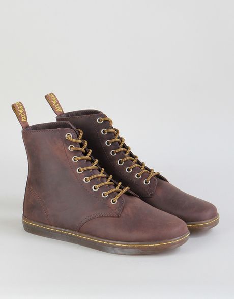 Dr. Martens Tobias 8 Eye Boots in Brown for Men ( dark brown wyoming ...