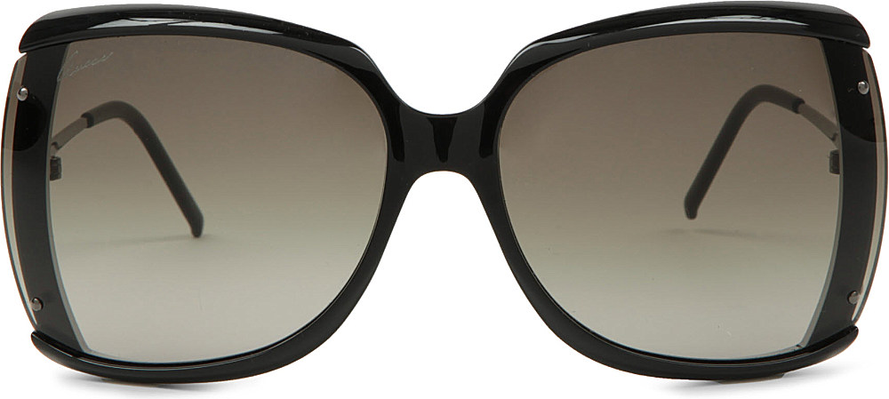 Gucci Square Frame Sunglasses in Black for Men (gunmetal ...