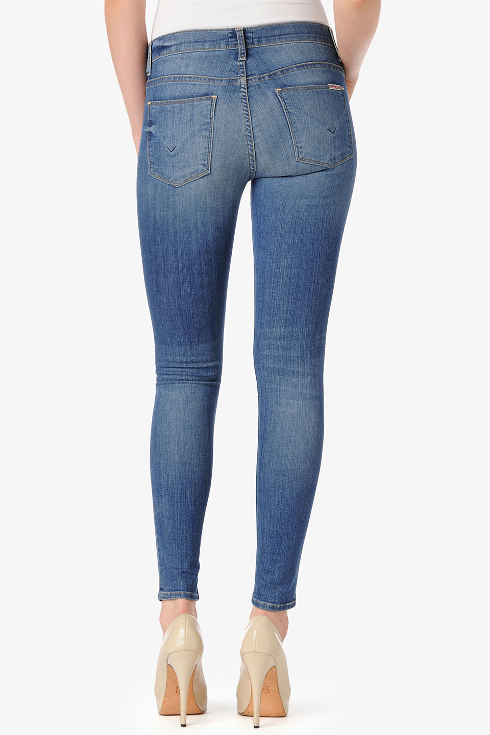 Lyst - Hudson jeans Nico Midrise Super Skinny in Blue