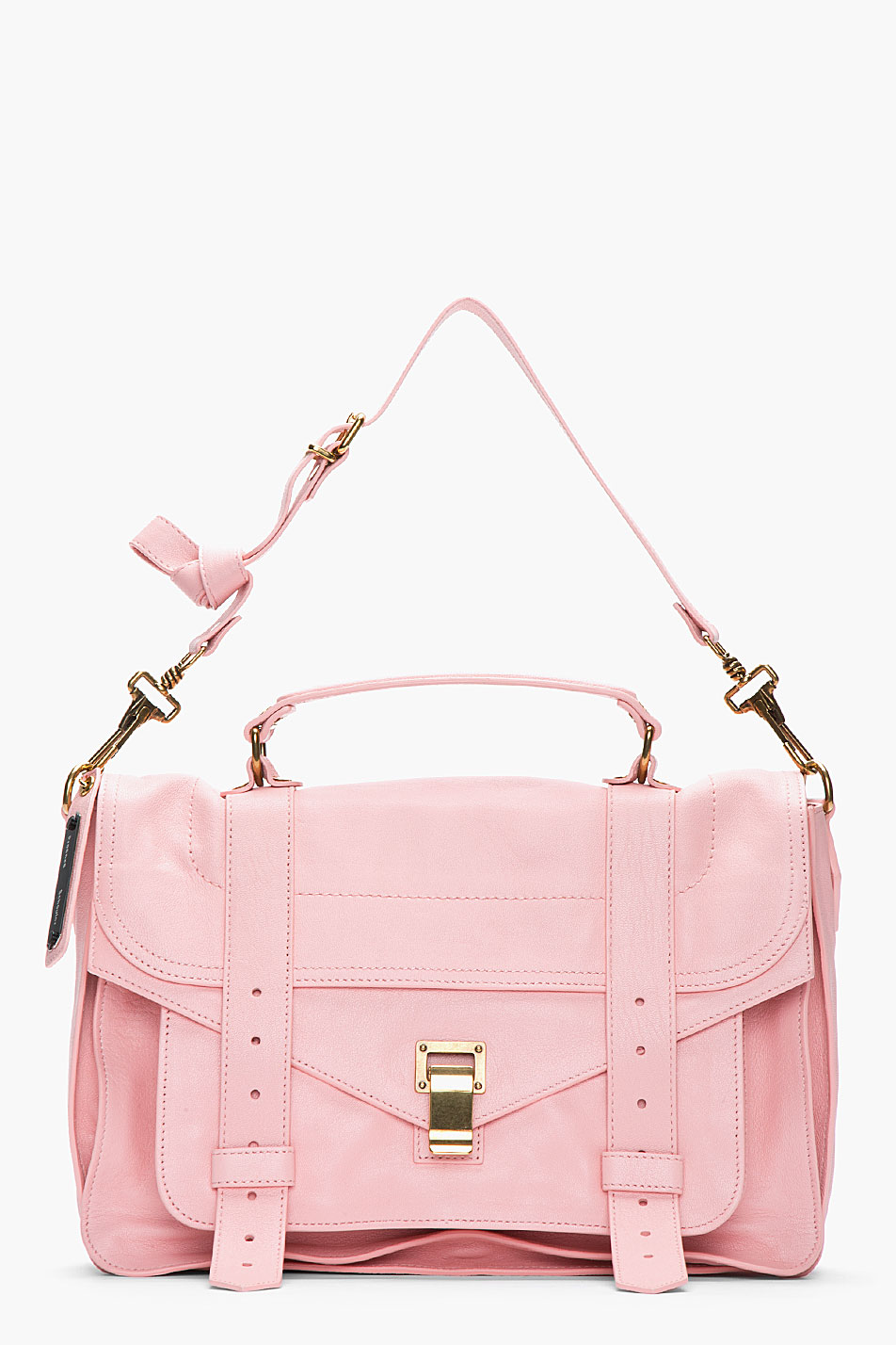Lyst Proenza Schouler Piglet Pink Leather Foldover Ps1 Messenger Bag