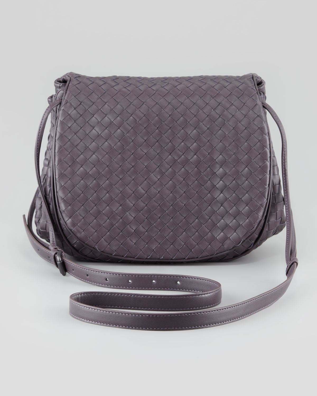 Bottega veneta Woven Leather Small Crossbody Messenger Bag in ...