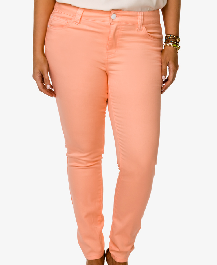 womens skinny jeans for women peach color