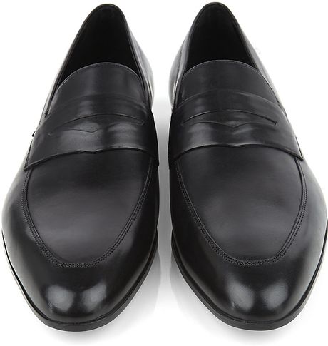 Hugo Boss Nebio Penny Loafer in Black for Men | Lyst