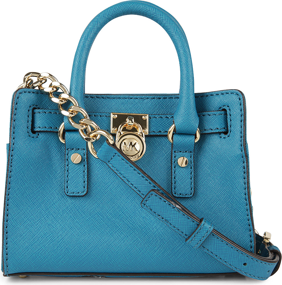 Michael Kors Hamilton Mini Crossbody Bag in Blue (turquoise) | Lyst