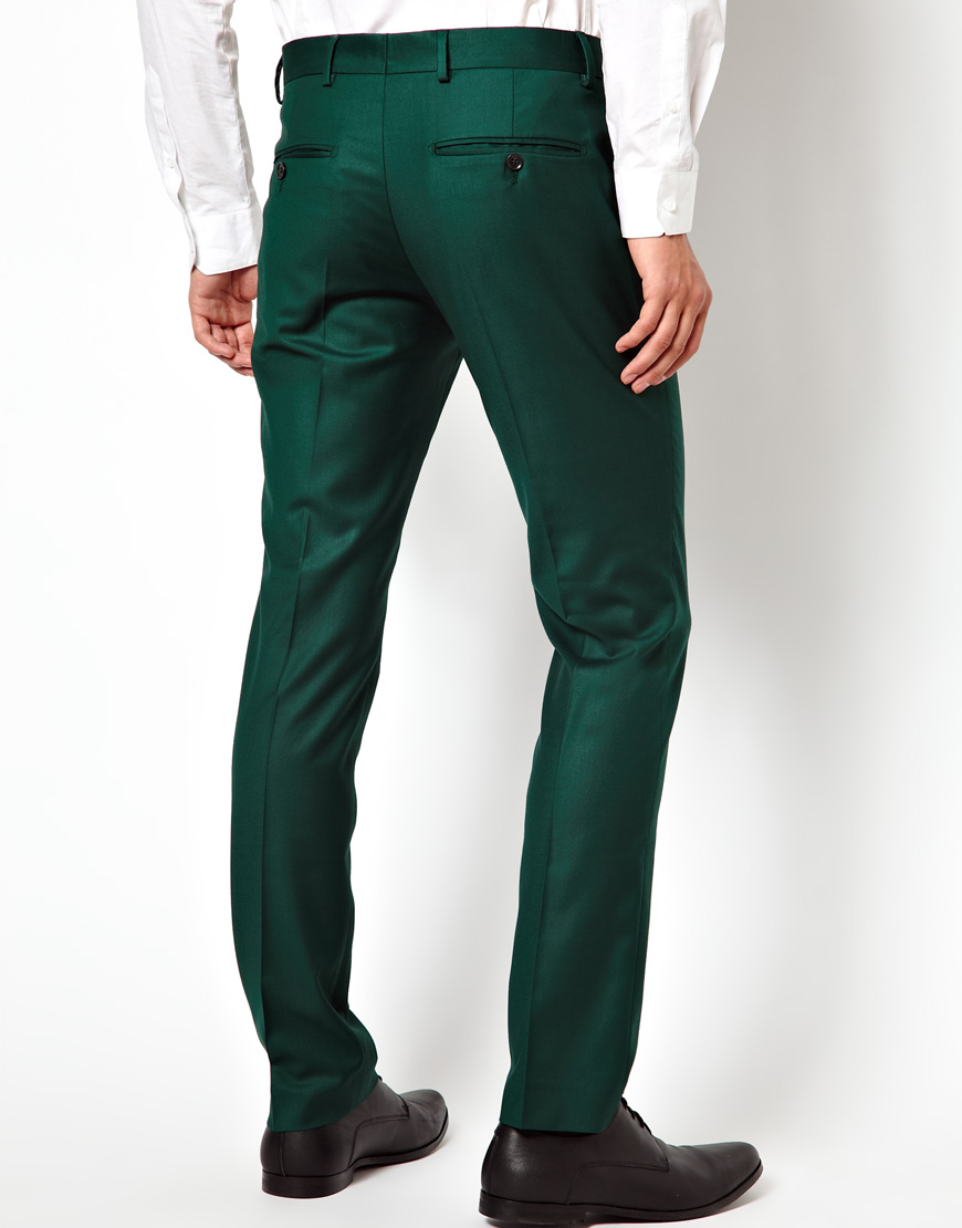 green suit pants mens