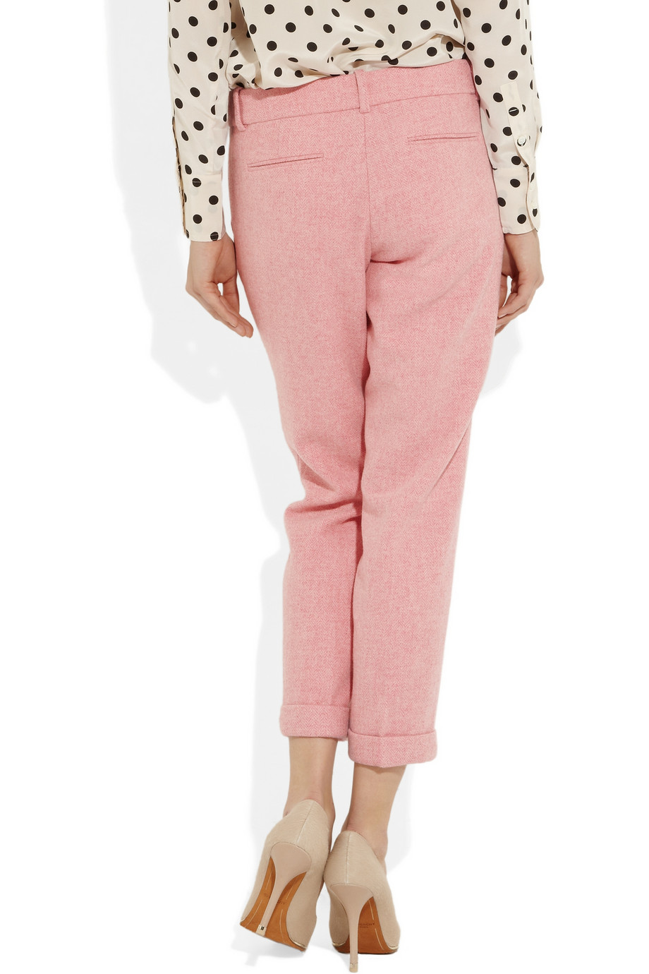 pink capri trousers