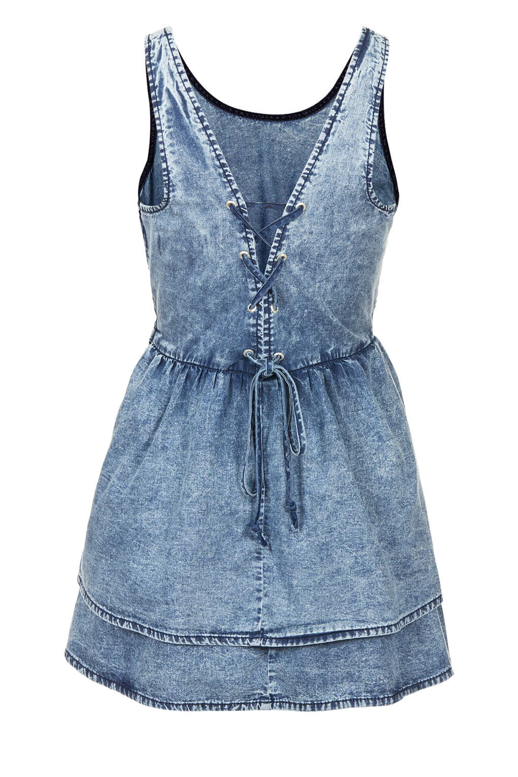 PETITE Bow Front Denim Dress | Topshop