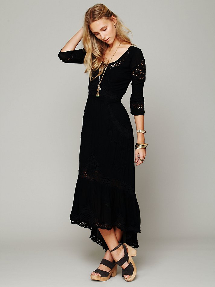 Lyst - Free People Mexican Wedding Dress in Black