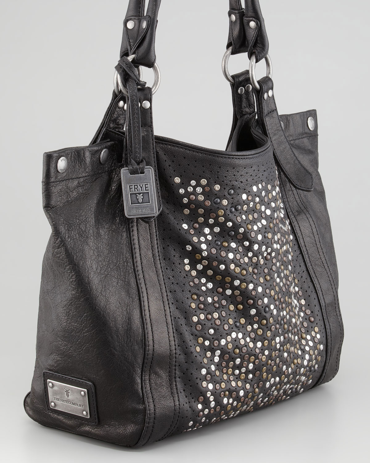 Lyst Frye Deborah Studded Tote Bag In Black