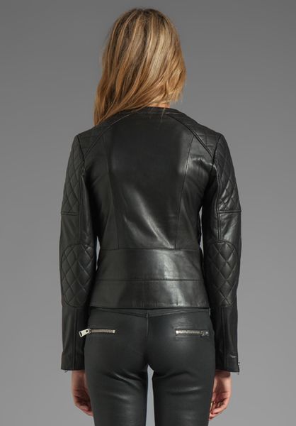 Anine Bing Leather Biker Jacket in Black in Black | Lyst