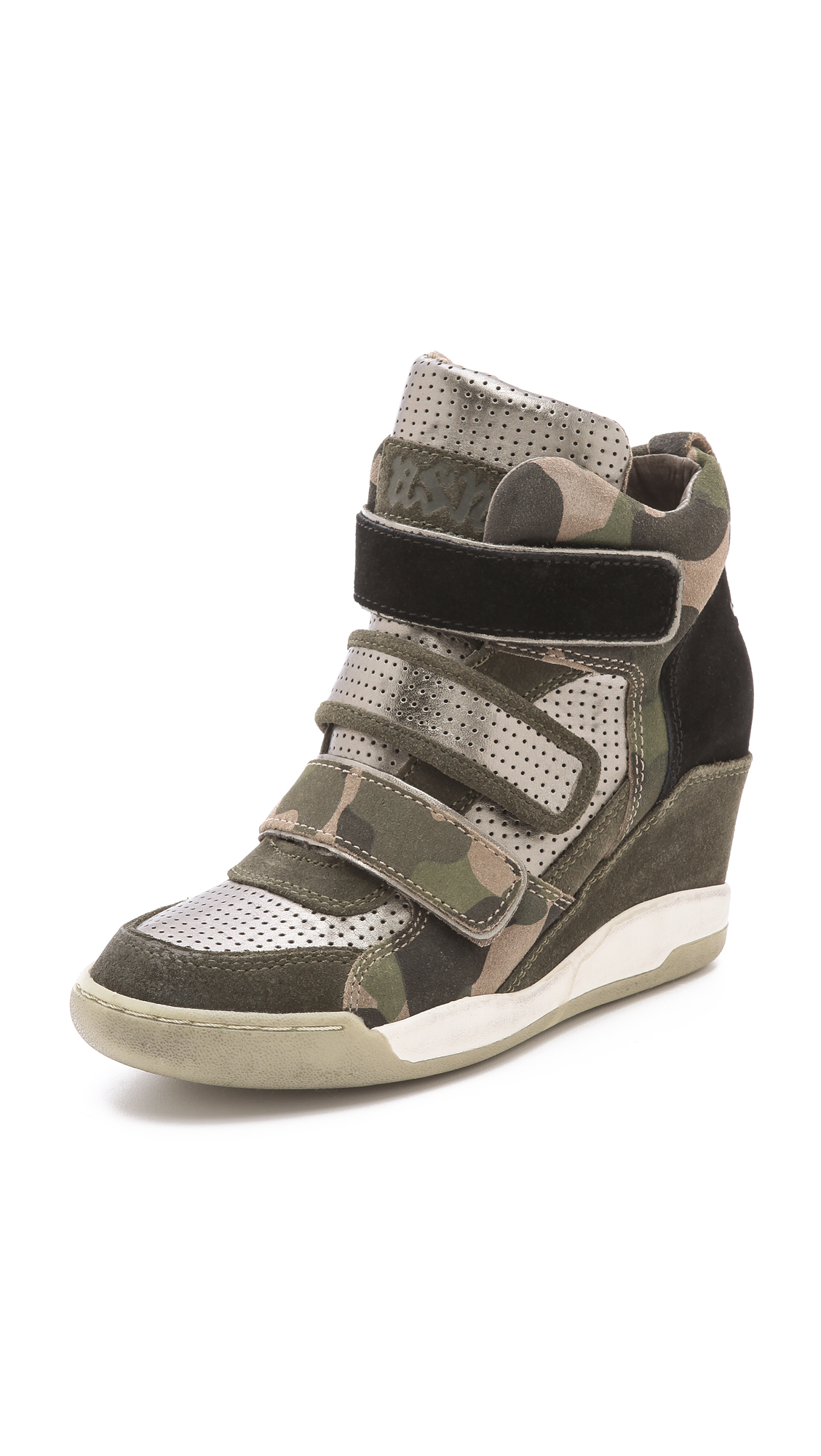 Ash Alex Wedge Sneakers in Multicolor (Military/Piombo) | Lyst