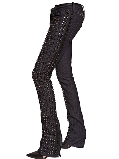 black studded jeans