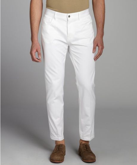 Gucci White Denim Straight Leg Jeans in White for Men | Lyst