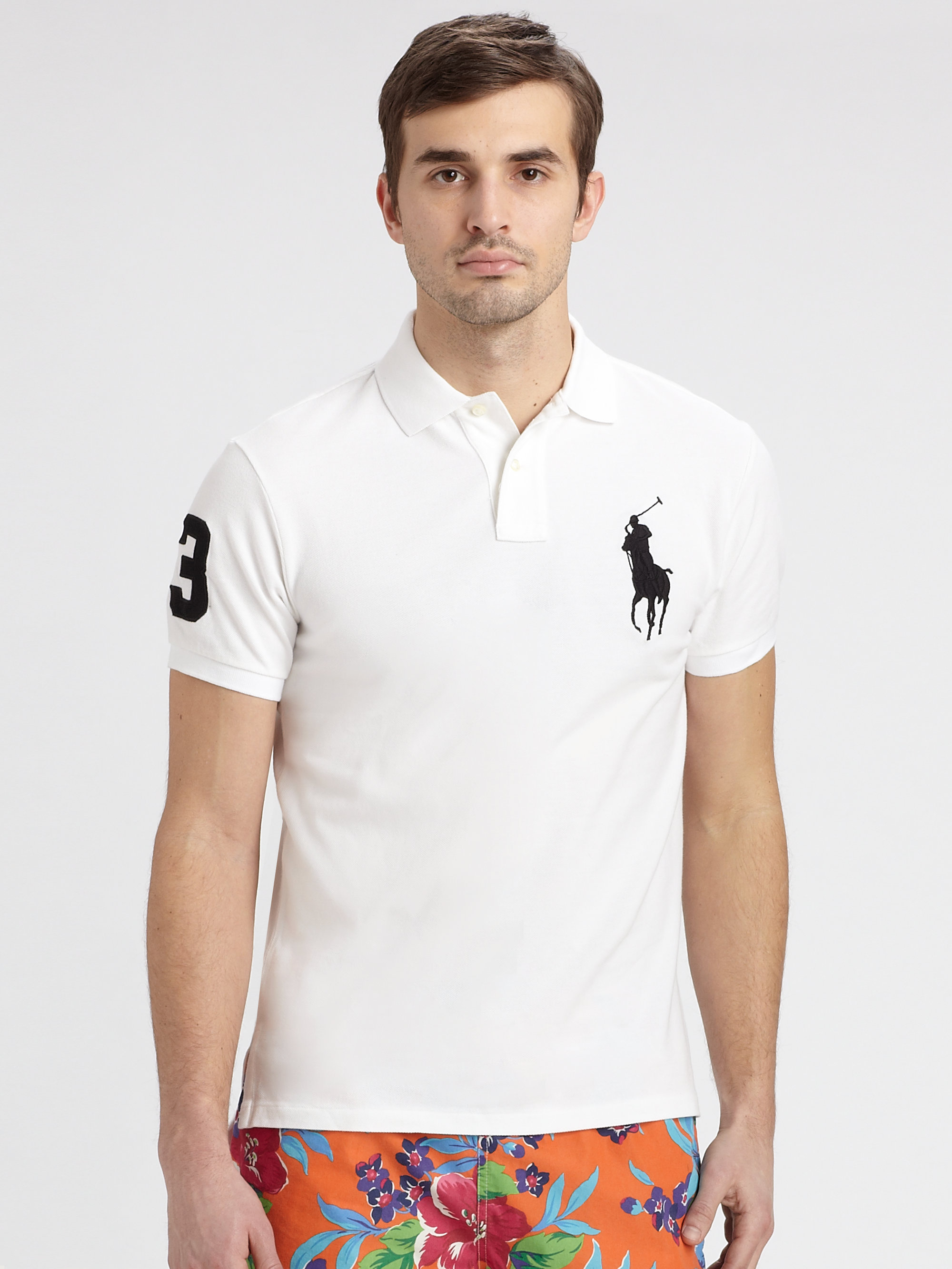 Lyst - Polo Ralph Lauren Pique Big Pony Polo in White for Men