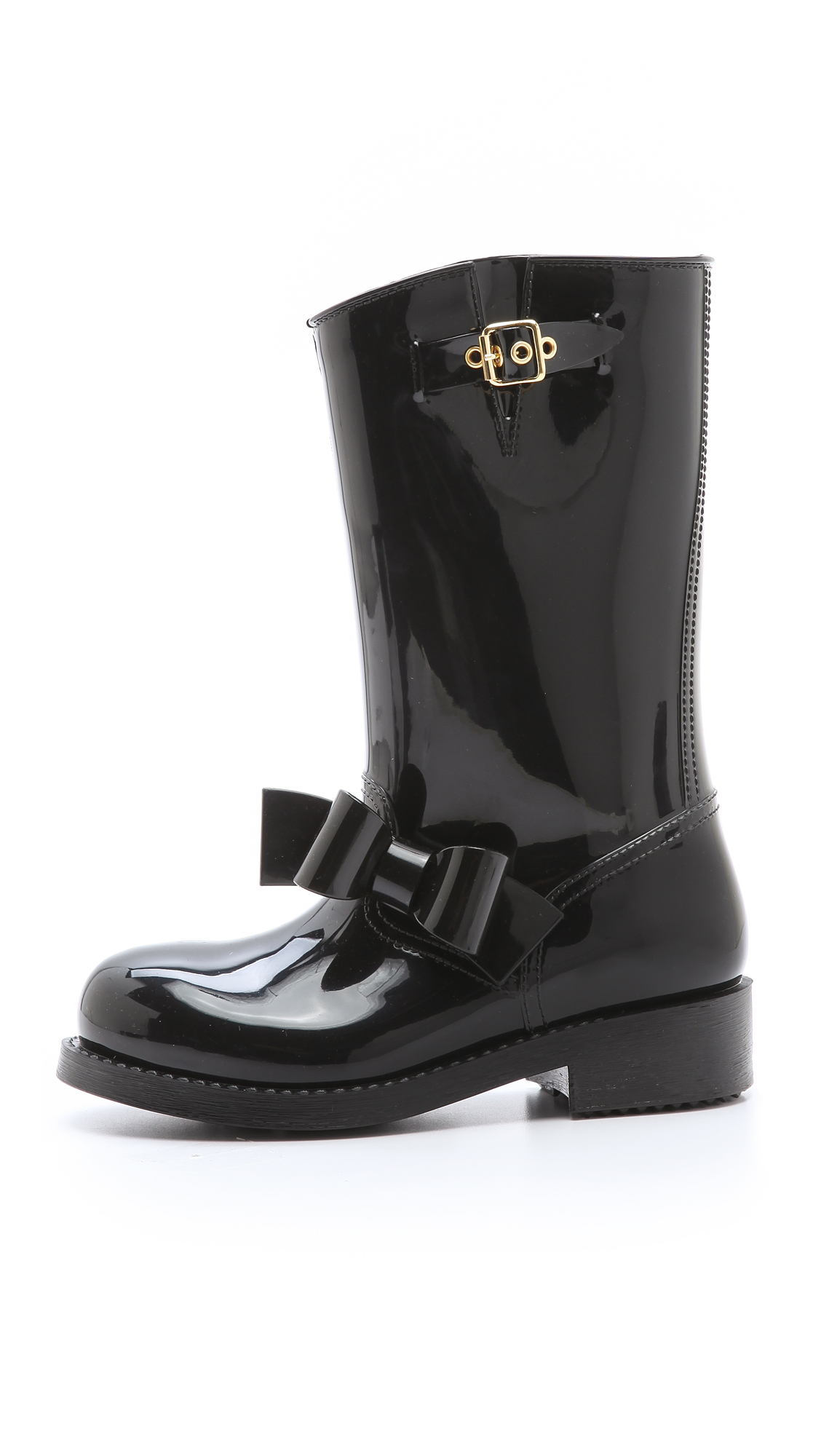rain boots with bow