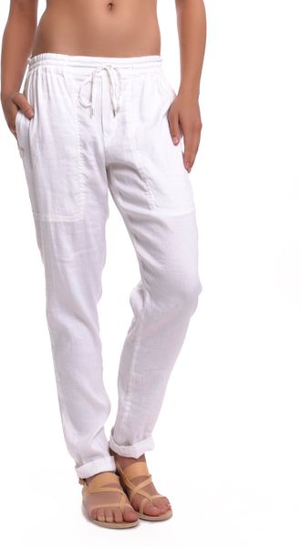 Vince Jogger Pants White in White | Lyst