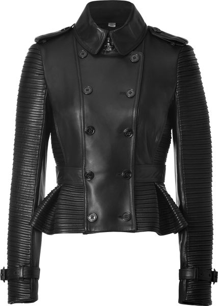 Burberry Leather Headington Jacket in Black in Black | Lyst