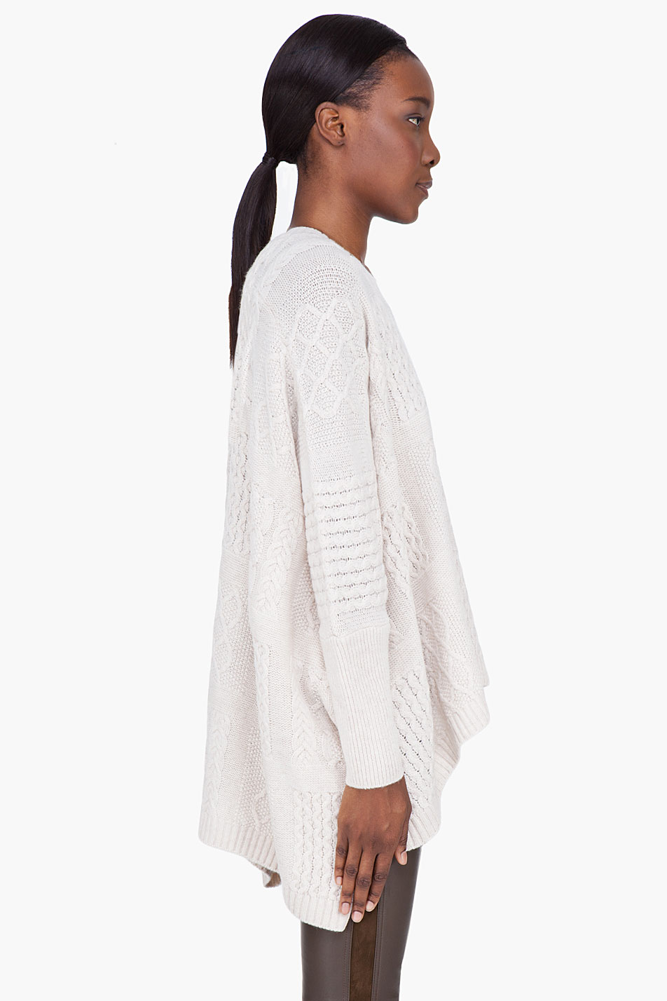 Lyst - Marc By Marc Jacobs Nude Oversize Glenda Cable_knit Sweater in ...