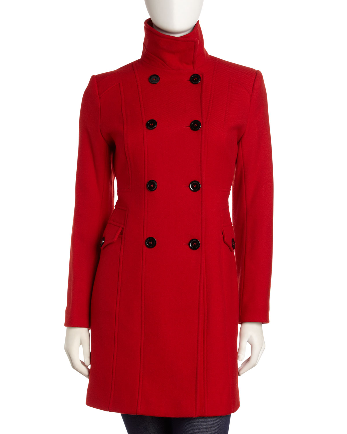 Lyst - Nicole miller Architectural Coat in Red
