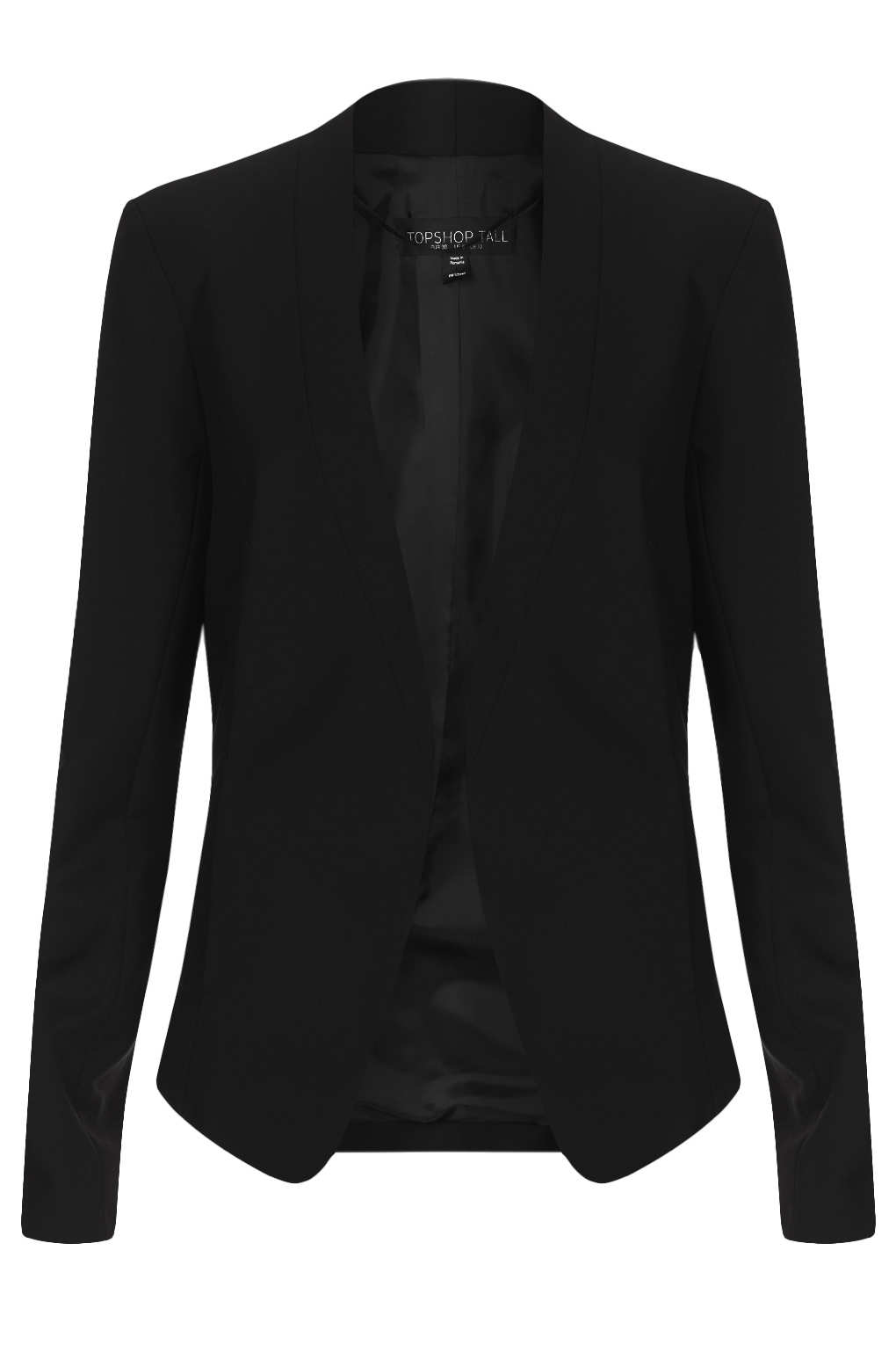 Lyst - Topshop Tall Tailored Blazer Jacket in Black
