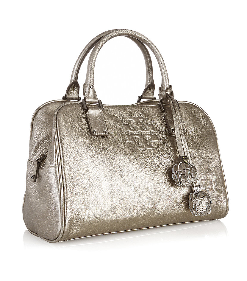 Tory burch Thea Metallic Handbag in Metallic | Lyst