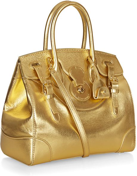 Ralph Lauren Black Label Soft Ricky Bag in Gold | Lyst