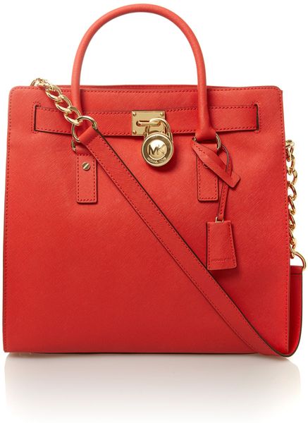Michael By Michael Kors Hamilton Red Large Tote Bag in Red | Lyst