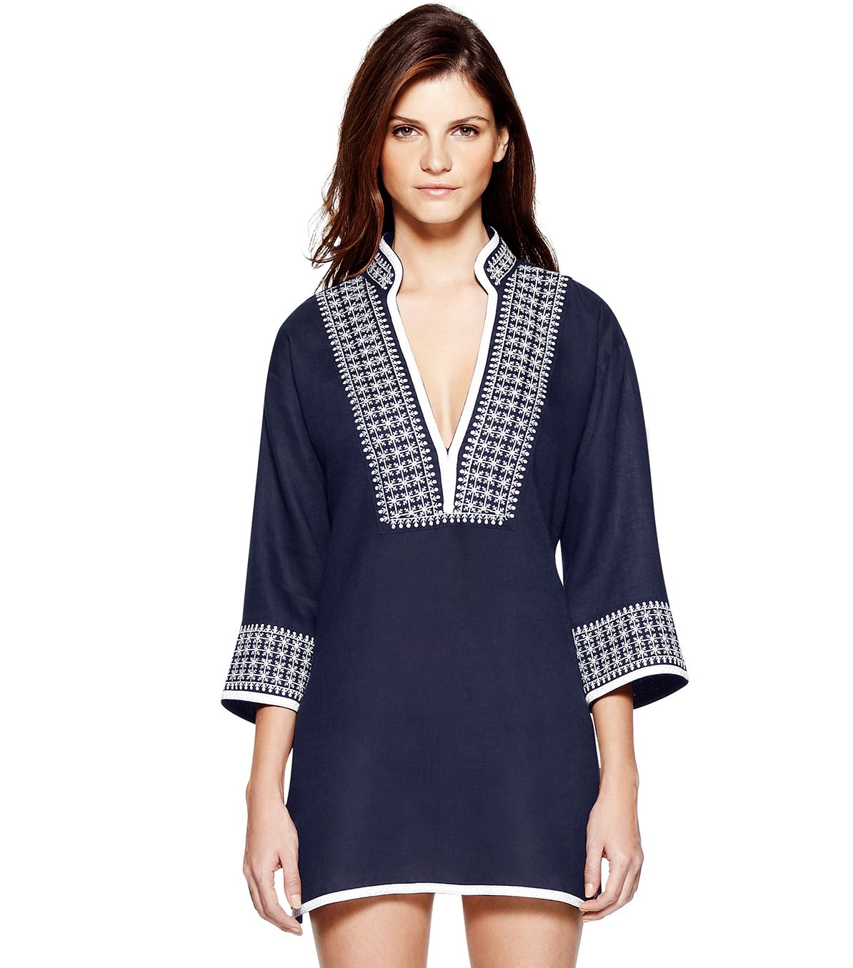 Lyst - Tory Burch Pearl Tunic in Blue