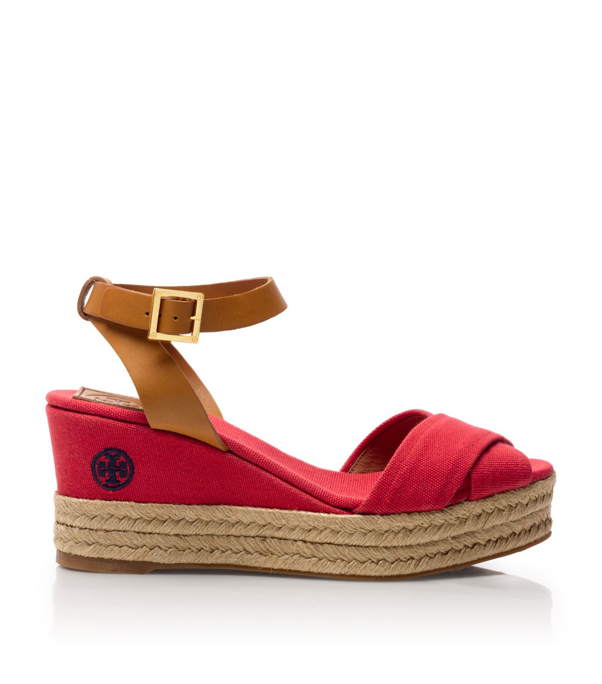 Tory Burch Karissa Espadrille Wedge in Red - Lyst