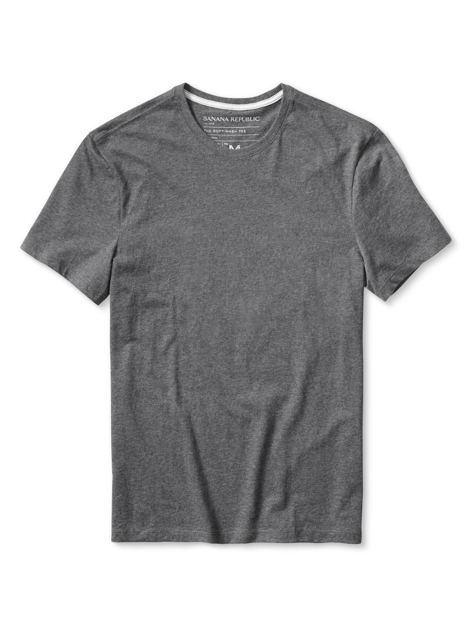 Banana Republic Soft Wash Cotton T Shirt in Gray for Men (charcoal ...