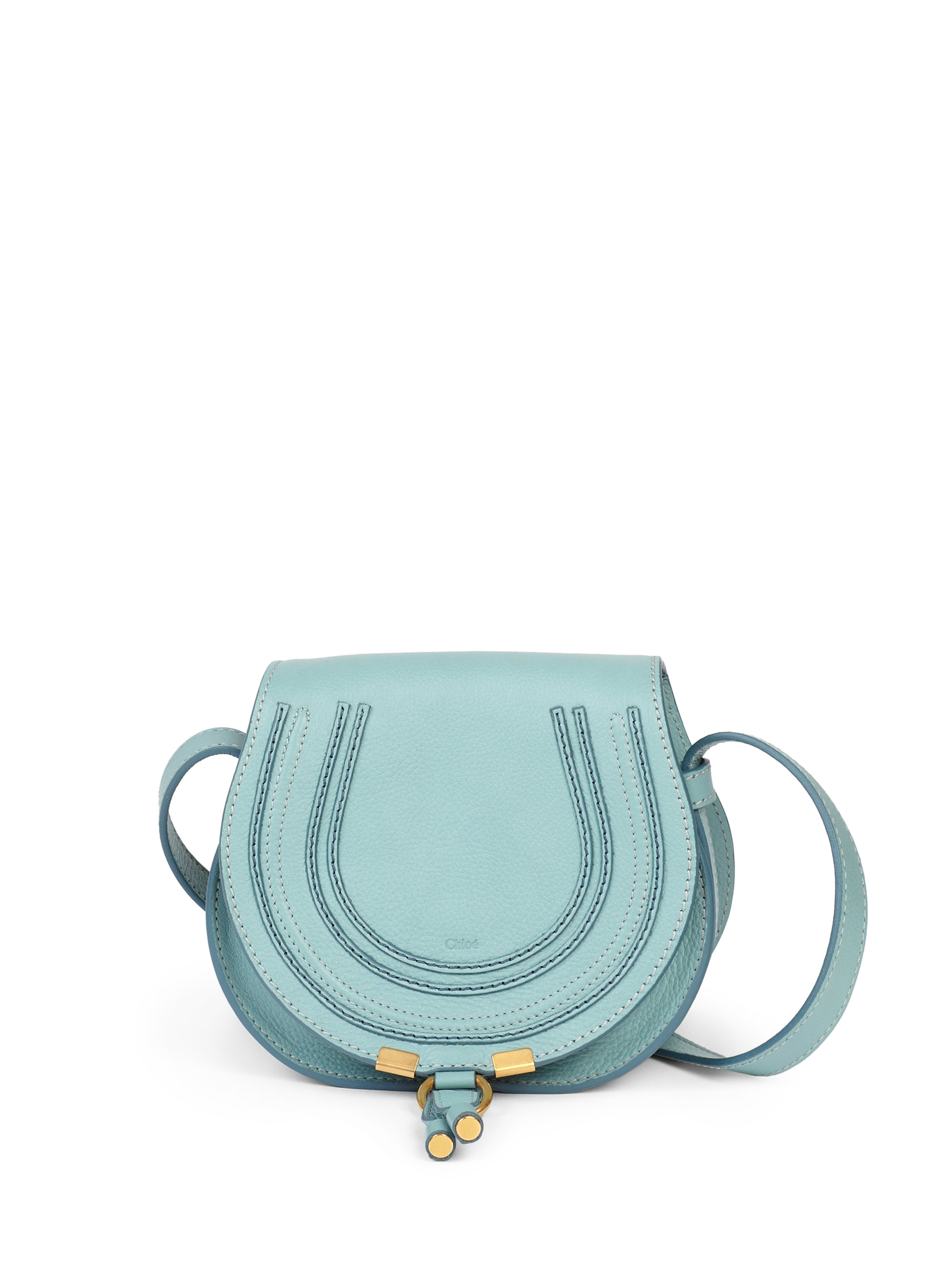 Lyst Chloé Marcie Small Round Crossbody Bag In Blue Gallery