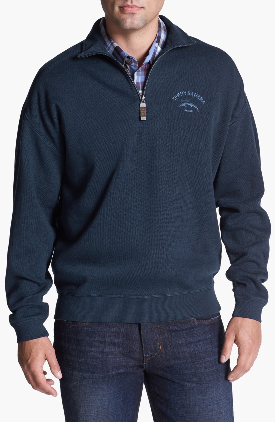 Tommy bahama Caribbean Half Zip Pullover in Blue for Men (blue note) | Lyst