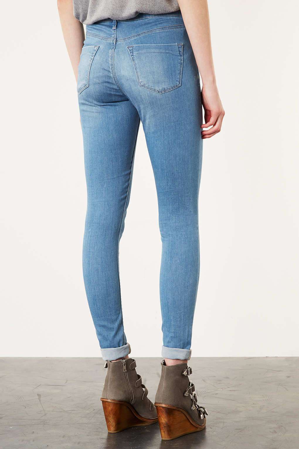 Lyst - TOPSHOP Moto Bleach Leigh Skinny Jeans in Blue