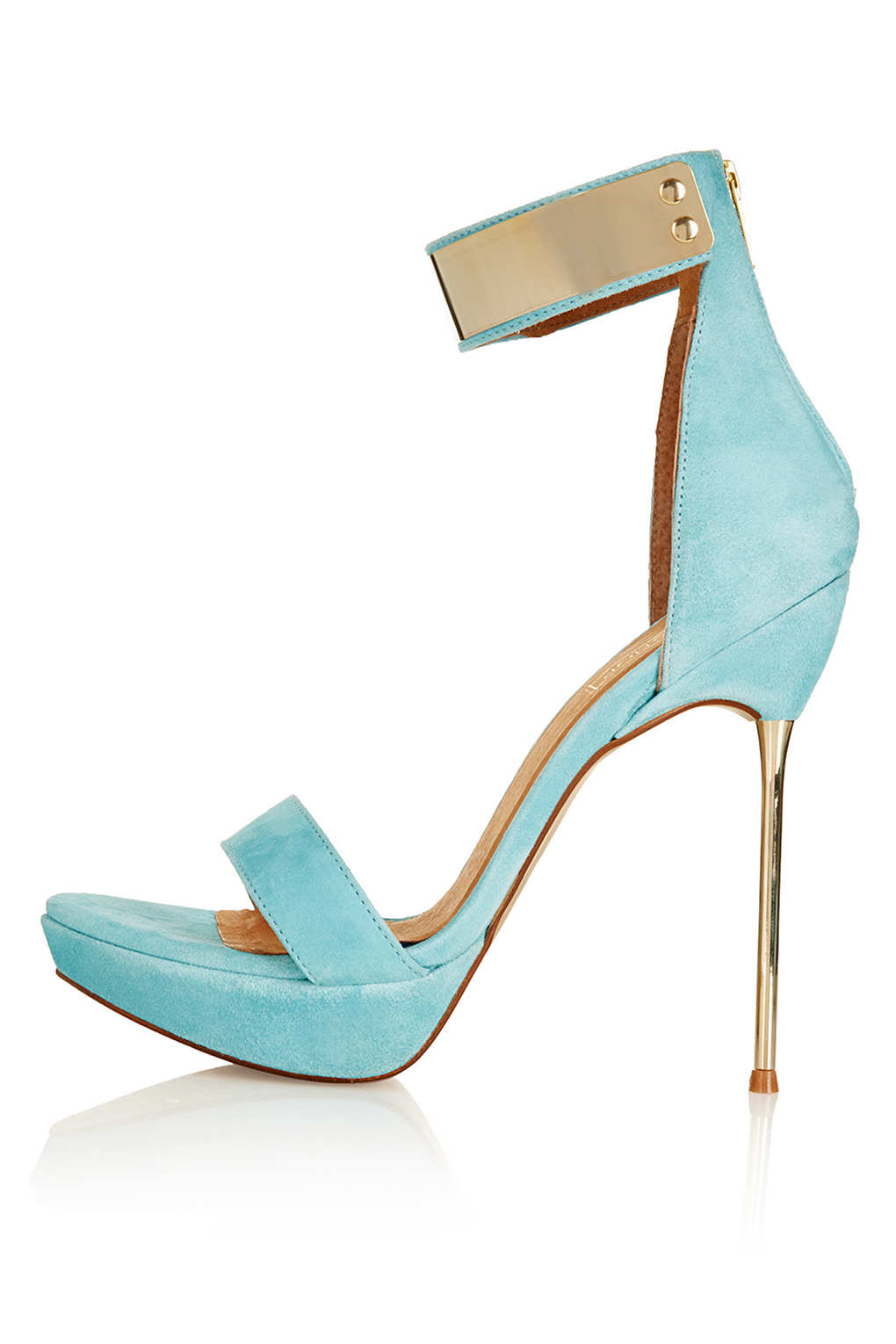 Lyst - Topshop Lolly Skinny Heel Sandals in Blue