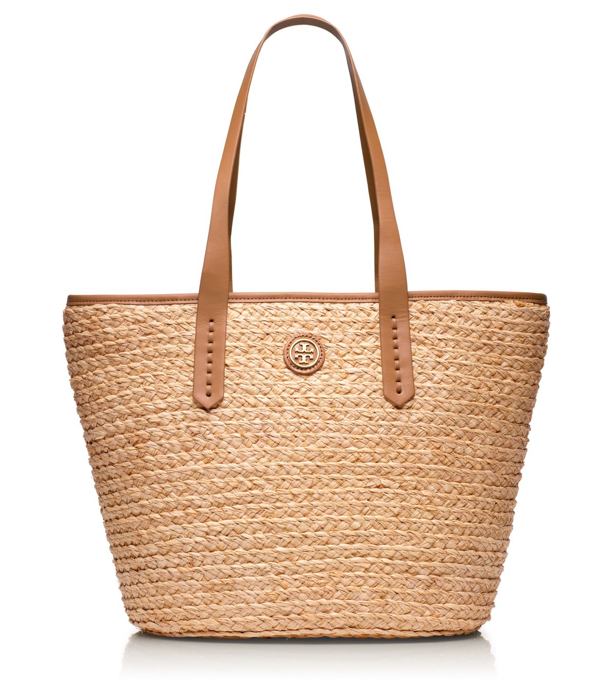 Tory burch Straw Basket Tote in Natural | Lyst