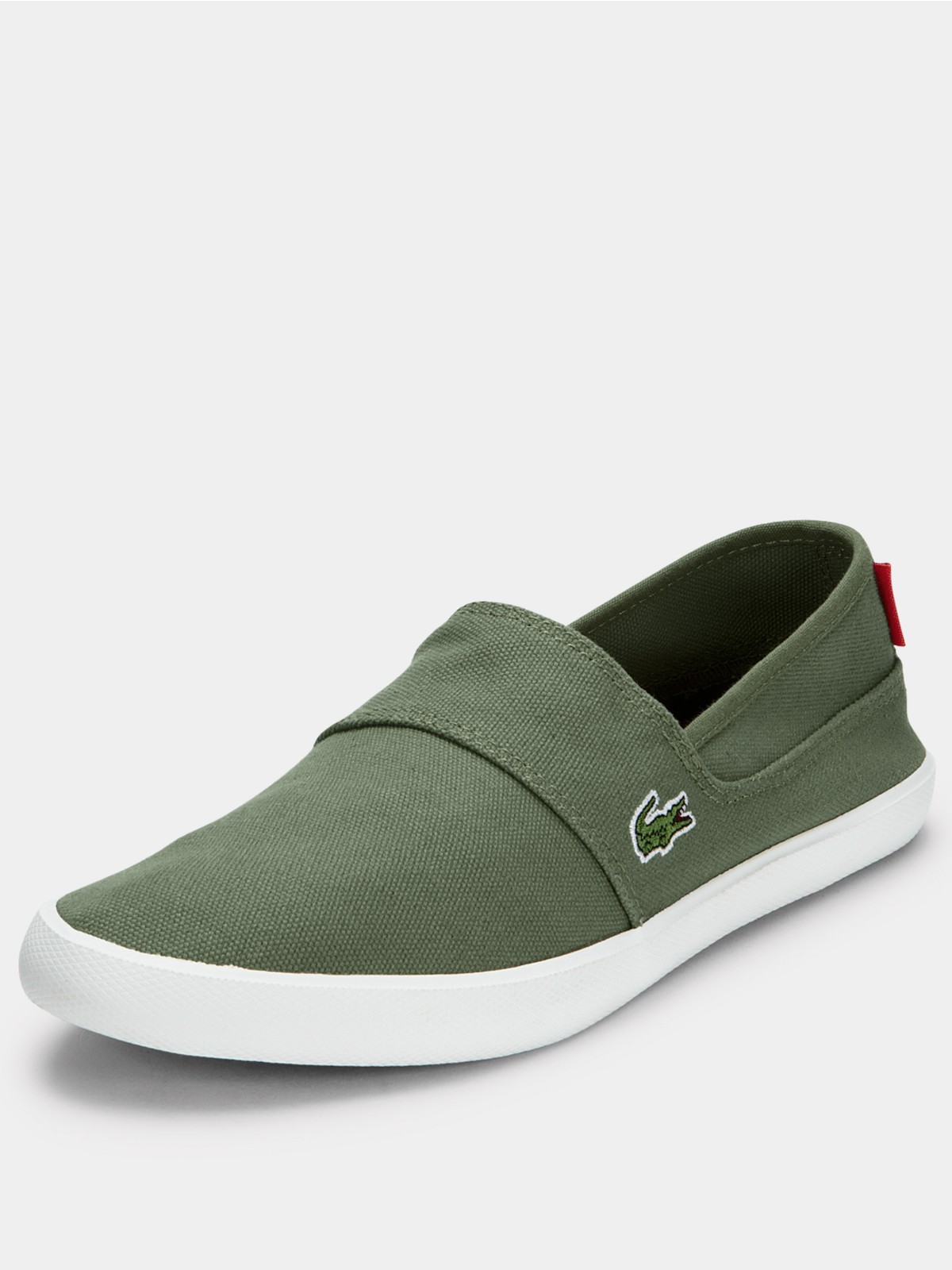 Lacoste Marice Mens Slip Ons in Green for Men (olive/dark_red) | Lyst