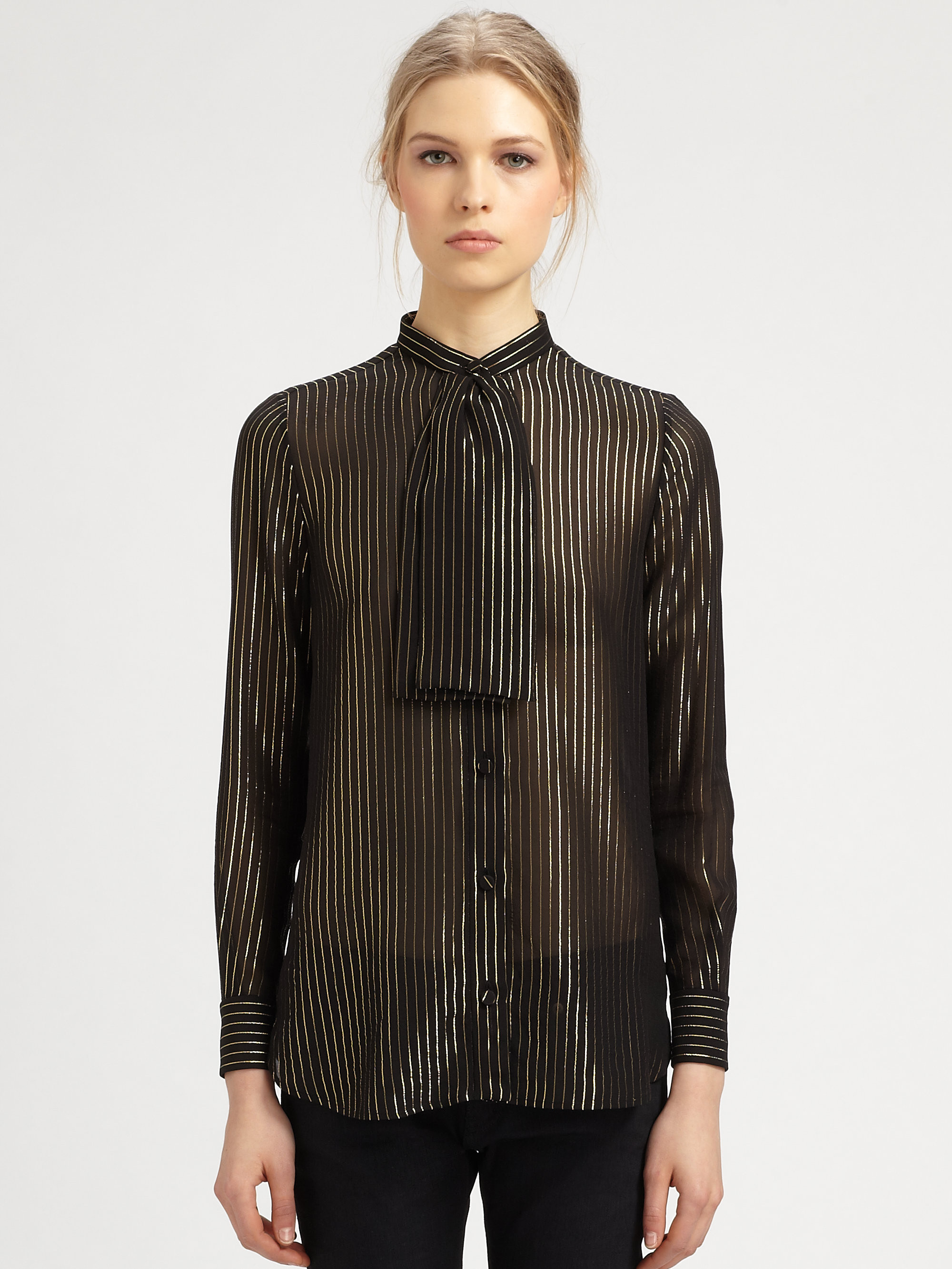 saint laurent silk blouse