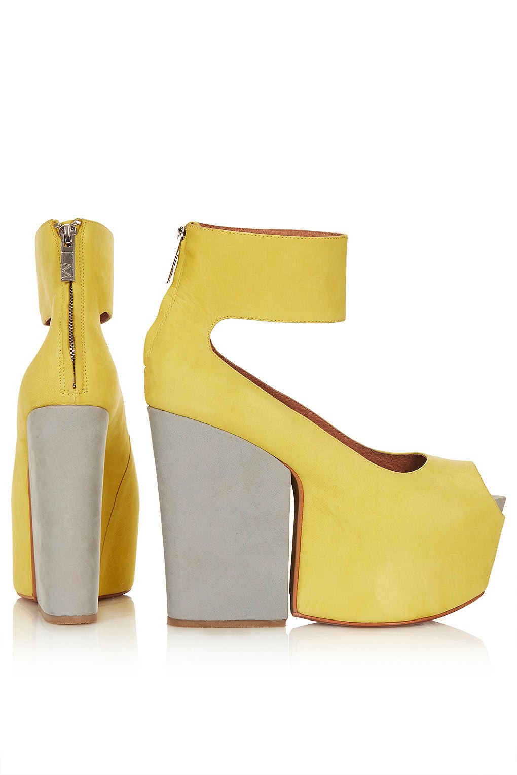 gold topshop wedges