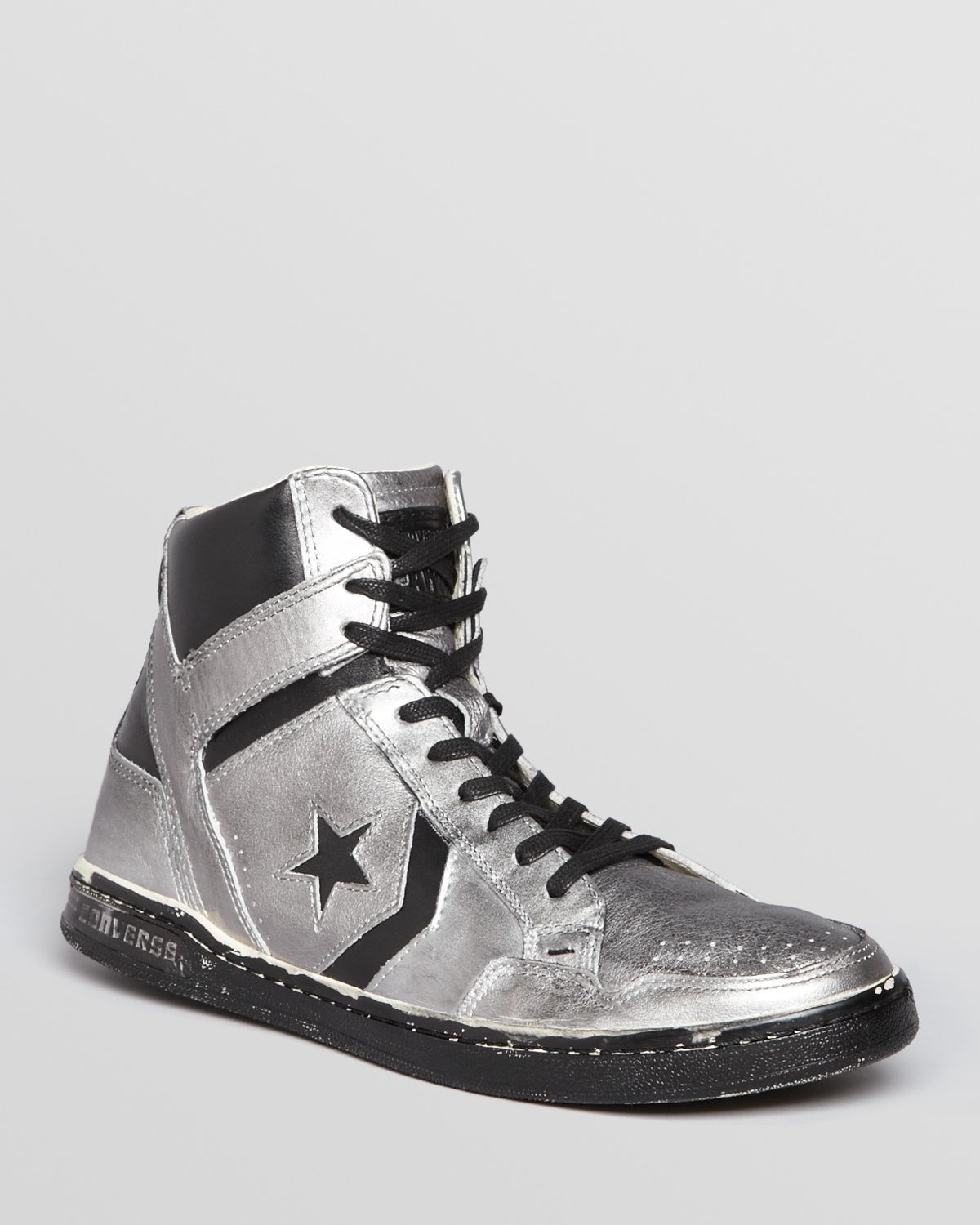 Converse By John Varvatos Weapon Metallic Leather High Top Sneakers in ...