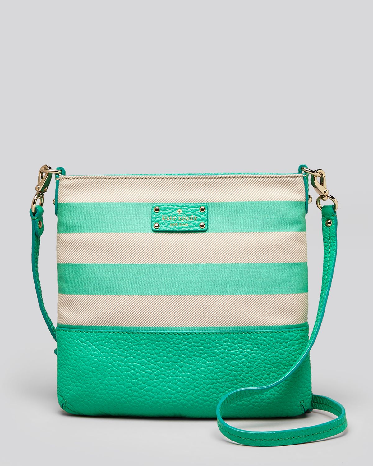 Kate Spade Crossbody Grove Court Stripe Cora in Green (natural/beryl ...