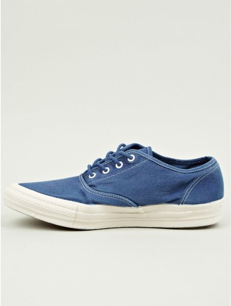 Nonnative Mens Dweller Overdyed Canvas Deck Shoes in Blue for Men | Lyst
