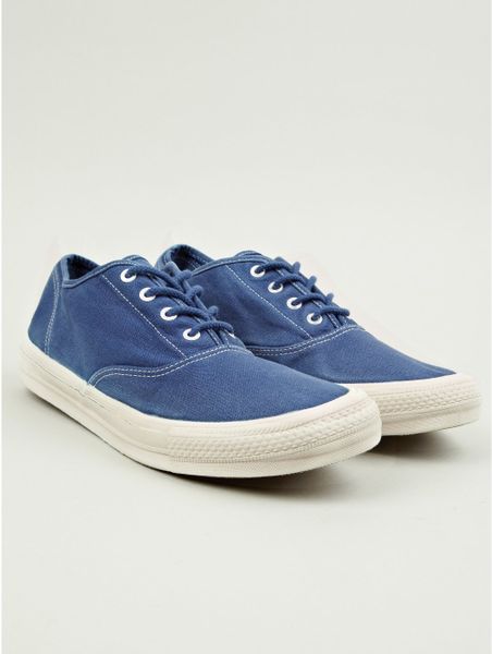 Nonnative Mens Dweller Overdyed Canvas Deck Shoes in Blue for Men | Lyst