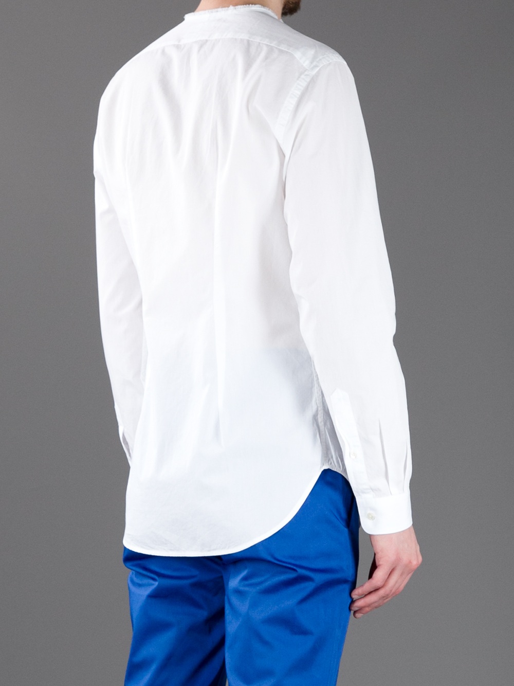 Lyst - Acne Studios Meryl Collarless Shirt in White for Men
