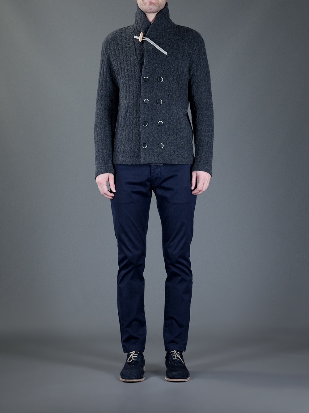 Barena Double Breasted Cardigan in Gray for Men Lyst