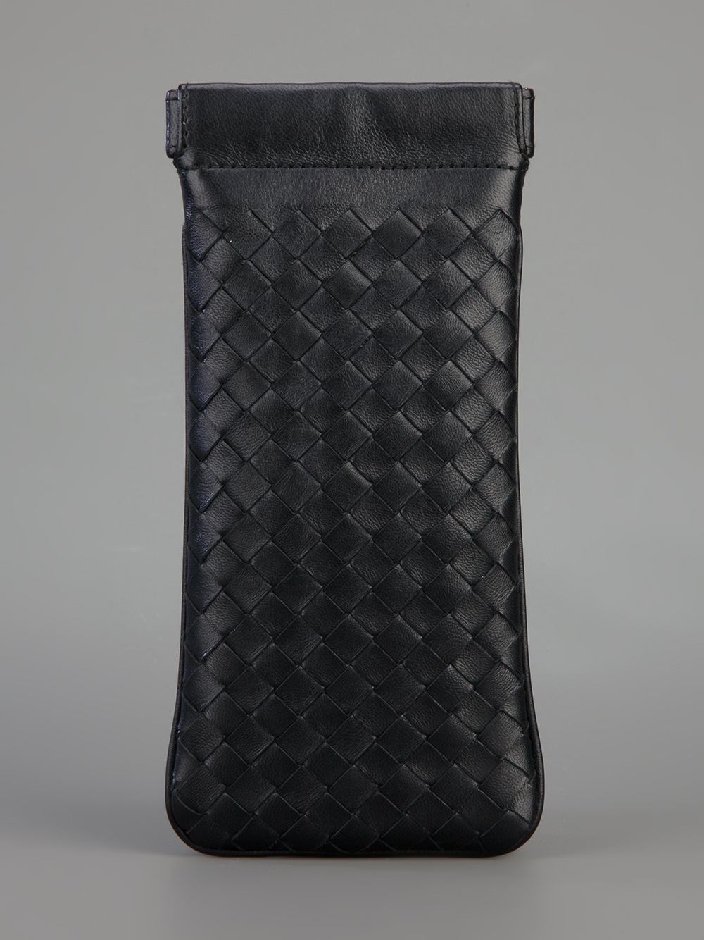 Lyst - Bottega Veneta Woven Leather Glasses Case in Black