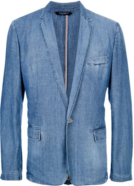 Dolce & Gabbana Denim Blazer in Blue for Men (denim) | Lyst